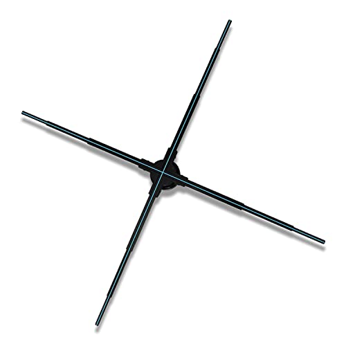 3D Hologram Fan Display, Holographic LED Fan w/768 Pcs LED Beads, 1080P High Brightness LED Light Naked Eye Hologram Fan Suitable for Synchronization, for Shop Trade Show 25.6