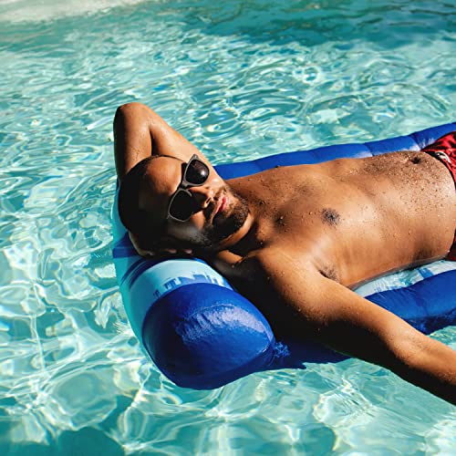 Big Joe Kona Hammock No Inflation Needed Pool Lounger with Headrest, Quick Draining Fabric, 4 feet Big