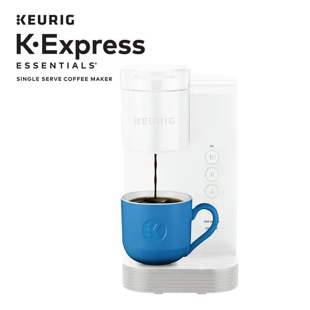 KeurigK K-Express Essentials Single Serve K-Cup Pod Coffee Maker, Fast & Fresg-Brewed & Travel Mug Friendly & 36oz Removable Reservoir (Black), Compact