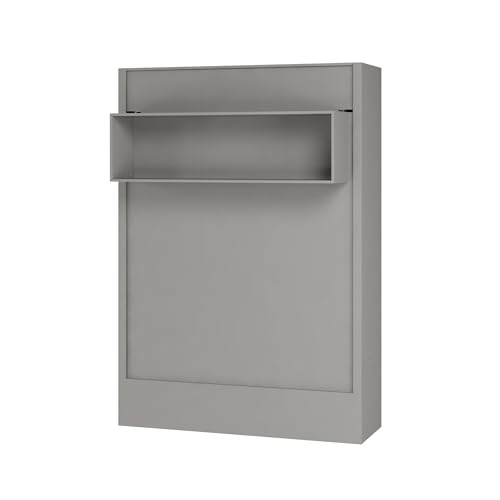 Oakland Living Easy-Lift Full Murphy Wall Bed in White with Shelf