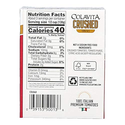 Colavita Recart Tomatoes - Crushed, 13.76 Ounce (Pack of 16)