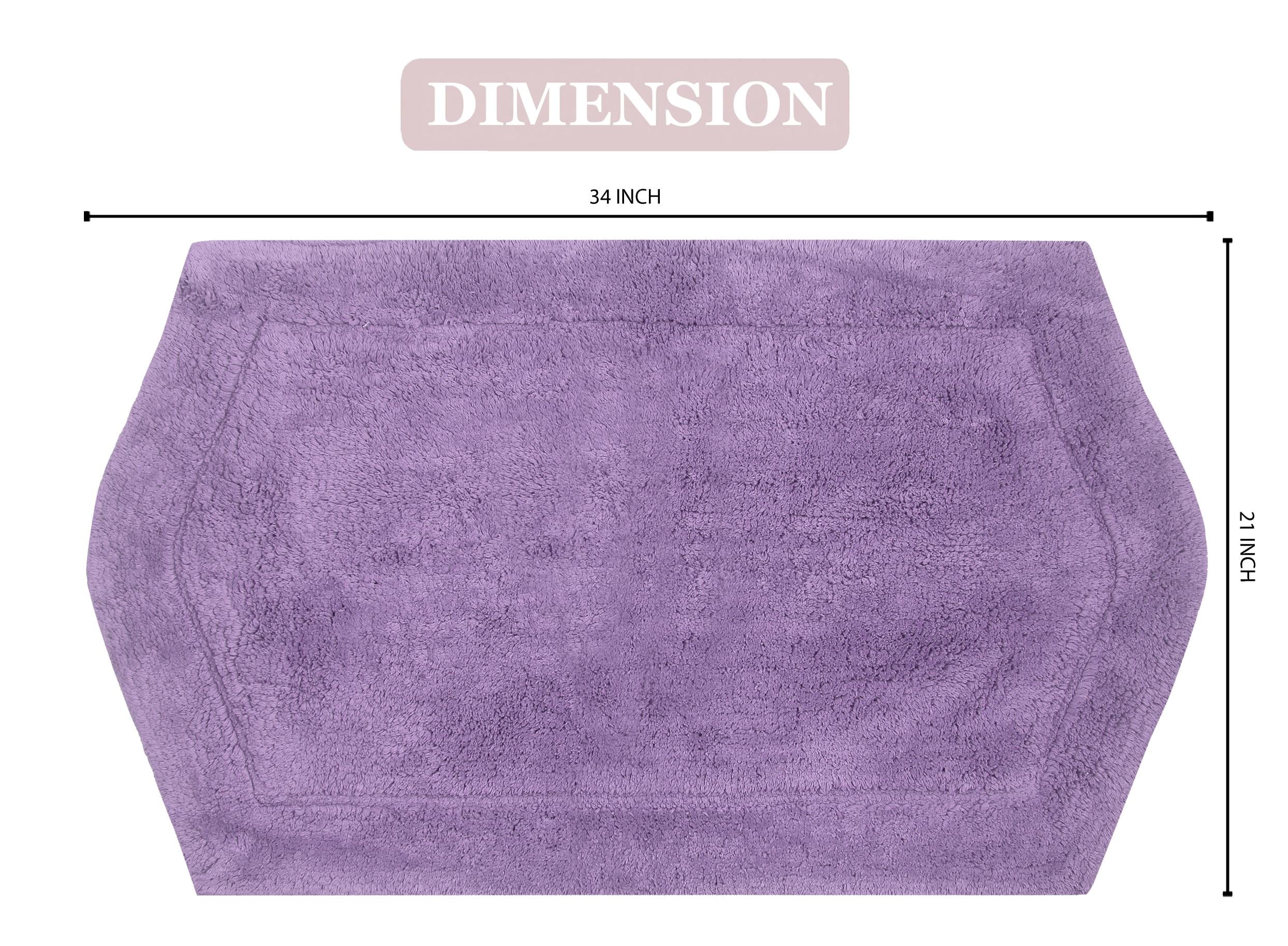 Home Weavers Waterford Collection 100% Cotton Tufted Bath Rug, Soft and Absorbent Bath Rugs, Non-Slip Bath Carpet, Machine Wash Dry, bath rugs for Bathroom Floor, 21