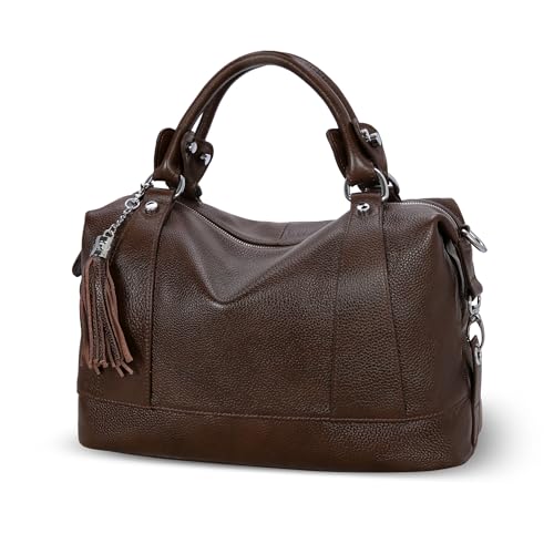 HESHE Womens Genuine Leather Handbags Purse Crossbody Satchel Tote Bags Ladies Real Leather Bags