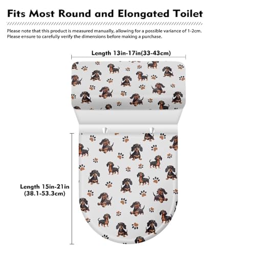 Christmas Bow Bell Toilet Tank Lid Cover and Toilet Seat Lid Cover 2 Pcs Set Toilets Covers with Elastic Cloth Fits Most Toilets Tanks & Lids