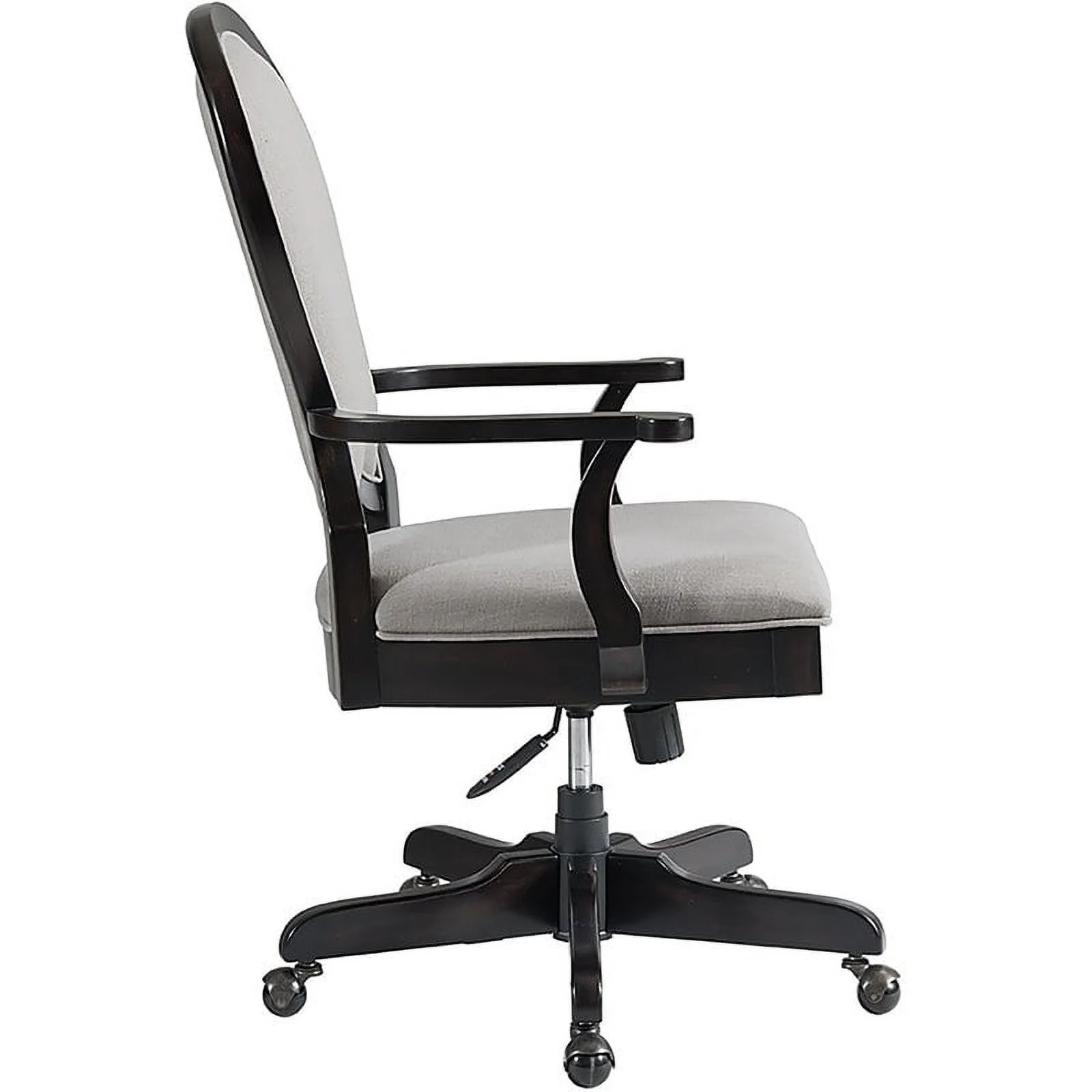 Riverside Furniture Clinton Hill Upholstered Wood Office Chair in Kohl Black