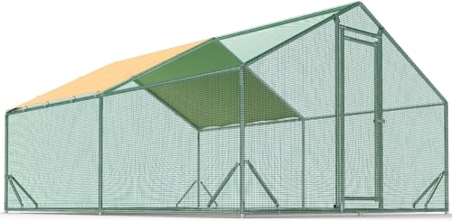 Quictent Premium Large Metal Chicken Coop Run Upgraded with Galvanized Hardware Cloth & 1.26