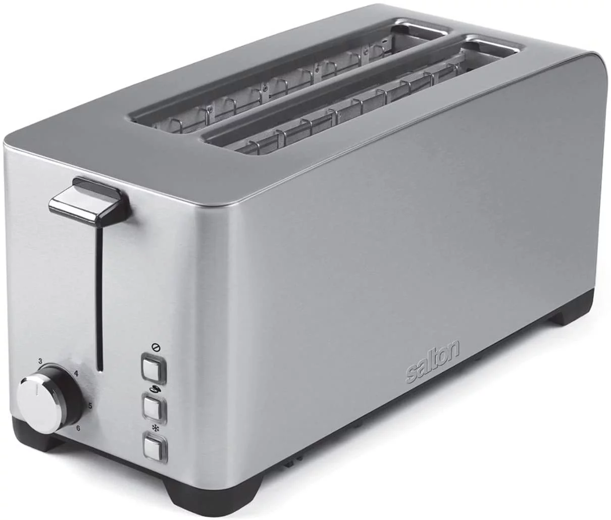 Salton Long Slot 4 Slice Toaster, Silver
