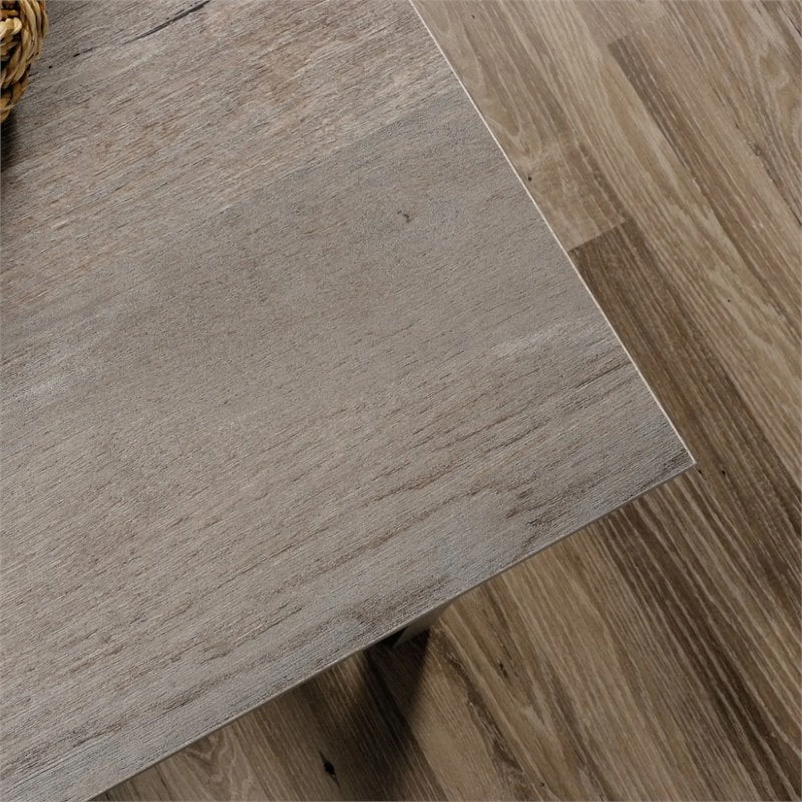 Home Square 3 Piece Set with 3-Shelf Bookcase L-Shape Computer Desk Coffee Table