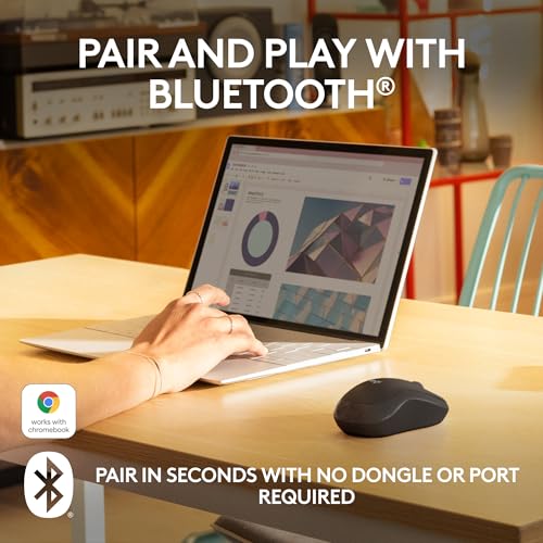 Logitech M185 Wireless Mouse, 2.4GHz with USB Mini Receiver, 12-Month Battery Life, 1000 DPI Optical Tracking, Ambidextrous PC/Mac/Laptop - Swift Grey