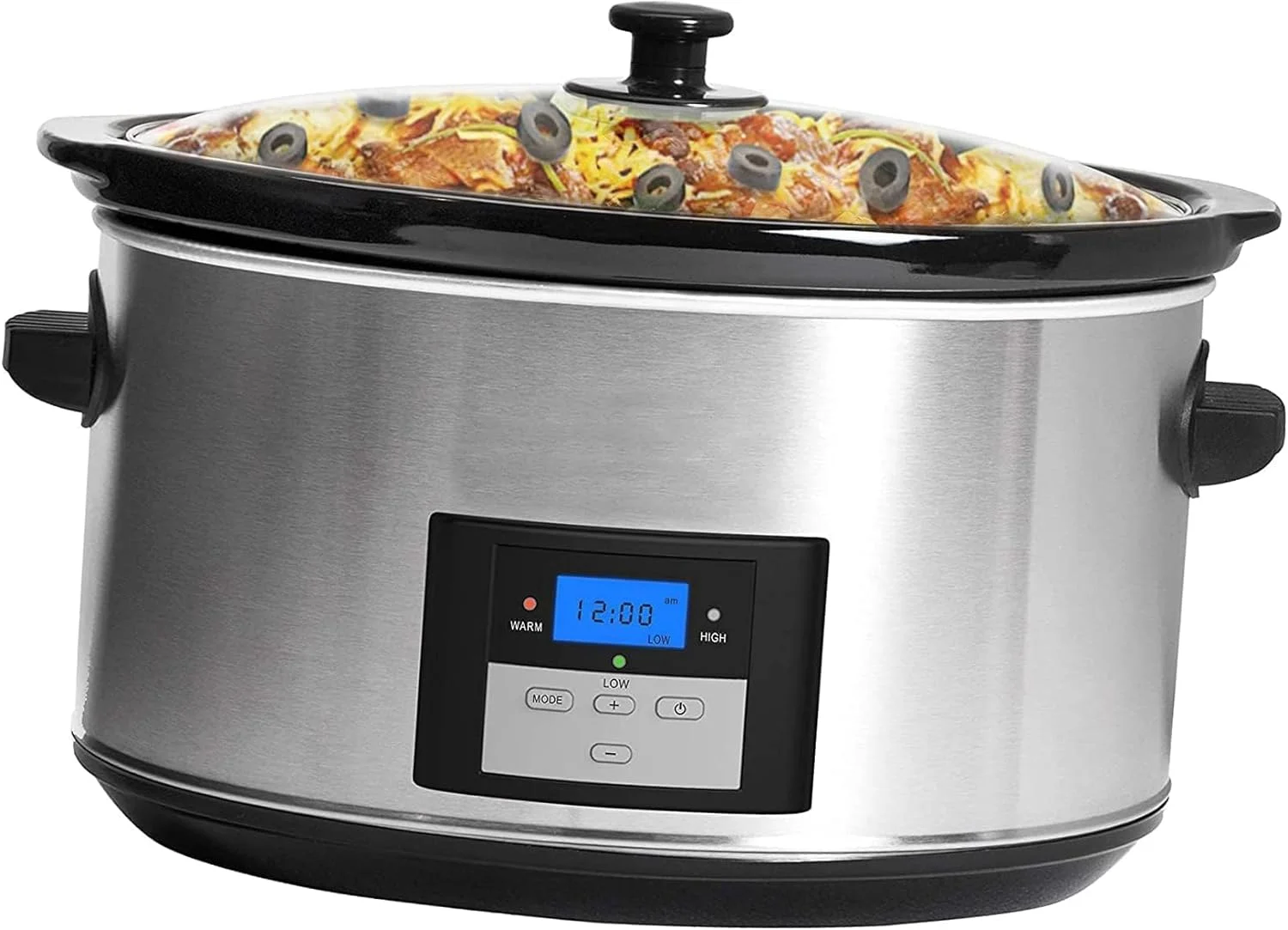 8.5-Quart Digital Programmable Slow Cooker - Adjustable Temp, Entrees, Stews & Dips