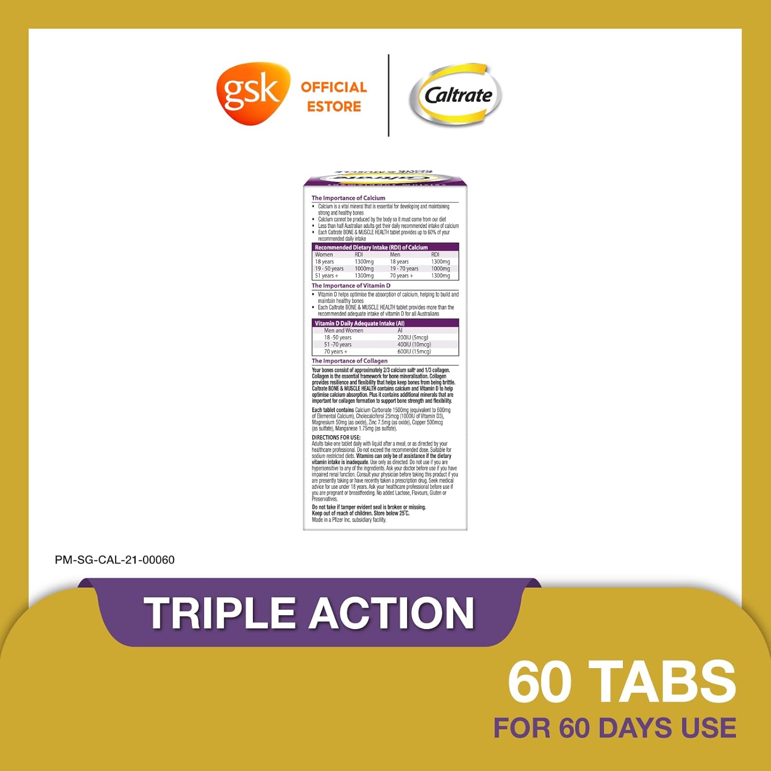 Caltrate Bone and Muscle 60 Tablets