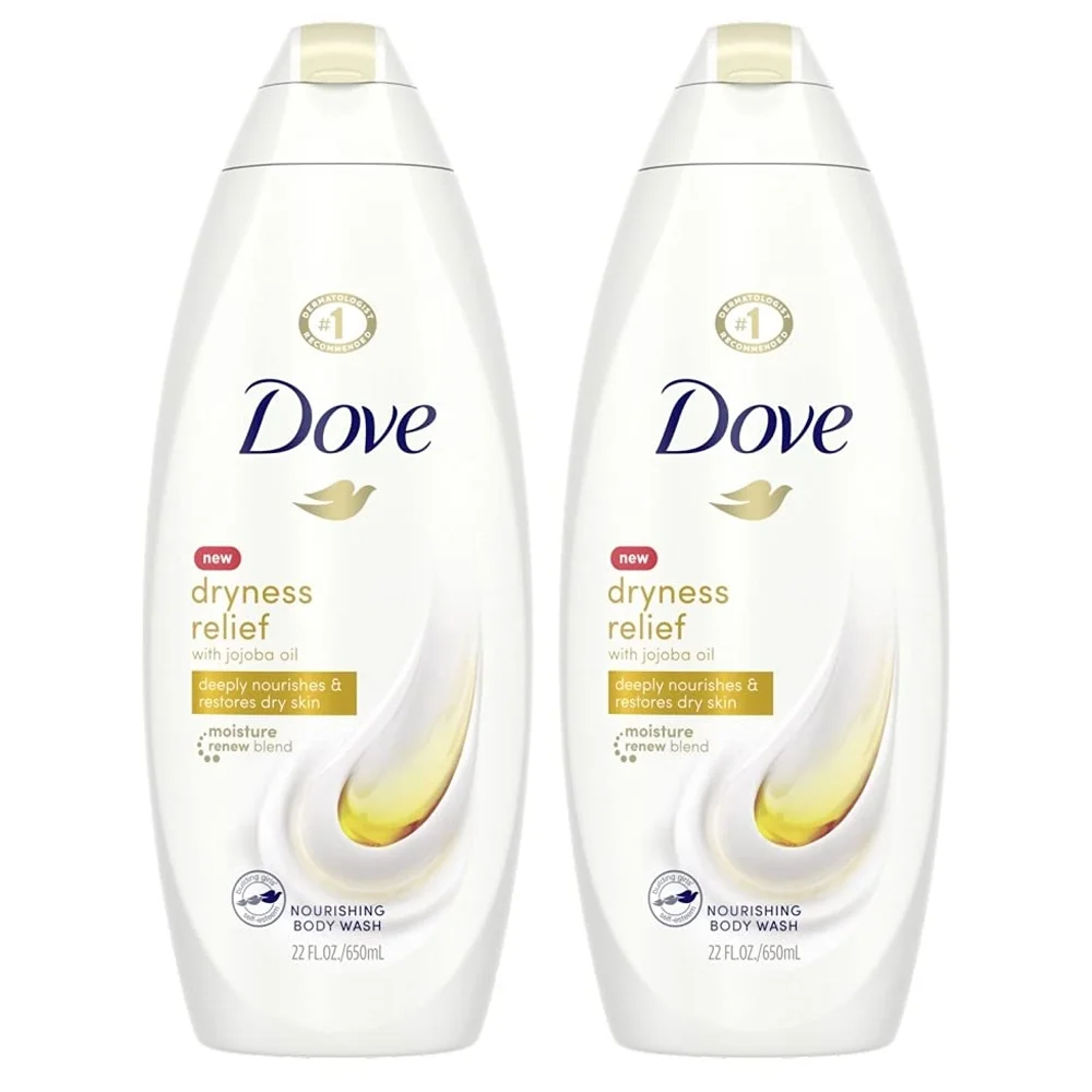 Pack of 2 New Dove Nourishing Body Wash, Dry Oil Moisture 22 Oz