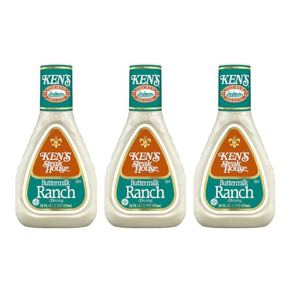 Ken's Steakhouse Buttermilk Ranch Dressing, 16 oz. (Pack of 3)