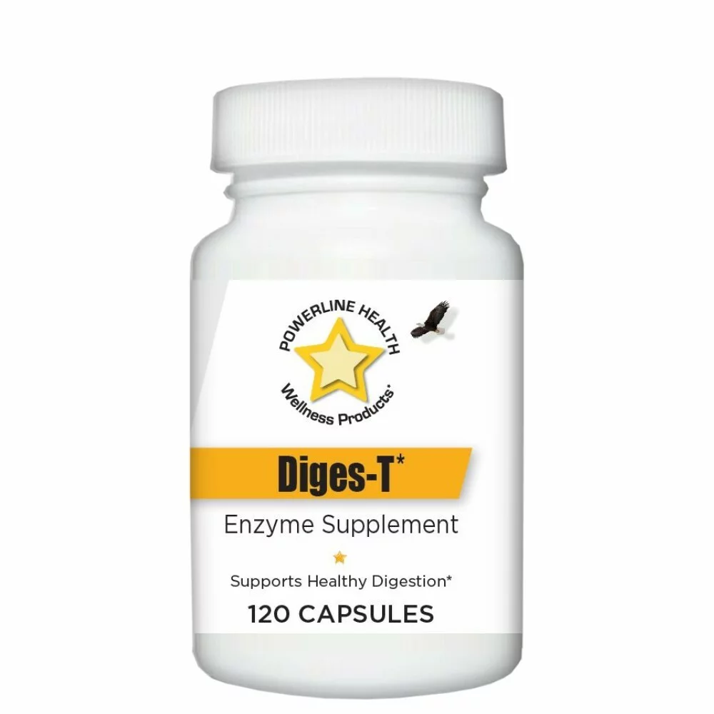 Diges-T, Enzyme Supplement, High Quality, No Fillers, Supports Healthy Digestion, 60 Ct