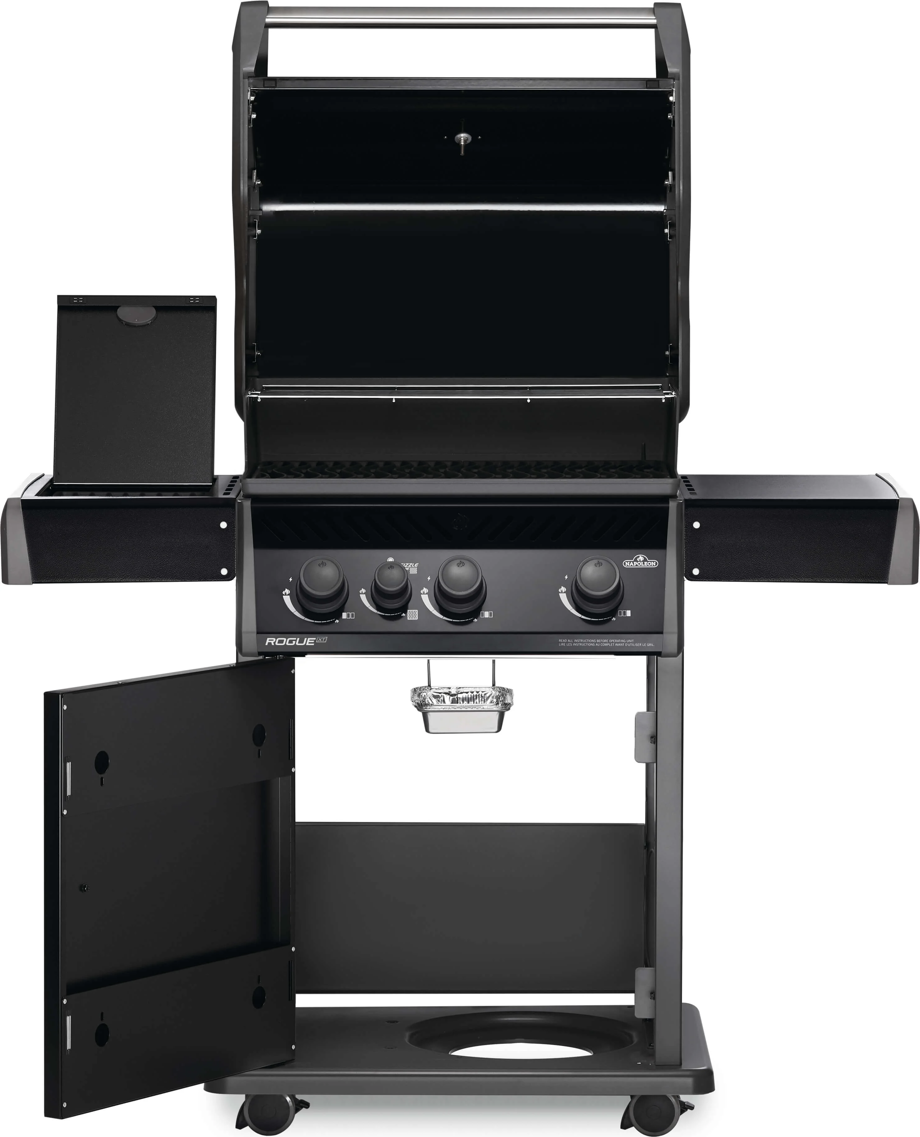 Rogue® XT 425 Natural Gas Grill with Infrared Side Burner, Black