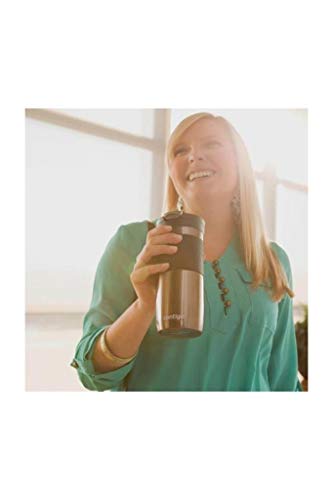 Contigo Byron Snapseal Travel Mug, Stainless Steel Thermal Mug, Vacuum Flask, Leakproof Tumbler, Coffee Mug with BPA Free Easy-Clean Lid, 590 ml, Black