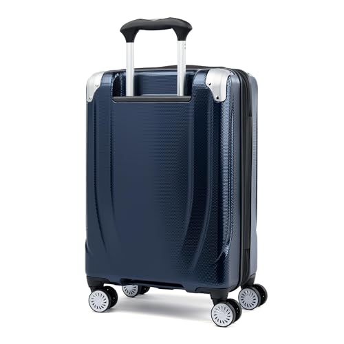 Travelpro Pathways 3 Hardside Expandable Luggage, 8 Spinner Wheels, Lightweight Hard Shell Suitcase, Carry On 21 Inch, Black Knight