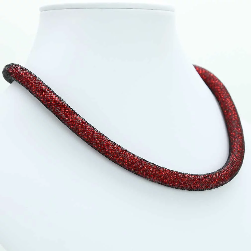 GlassOfVenice Murano Glass Necklace Eleganza - Fire Red