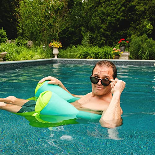 Big Joe Noodle Sling, No Inflation Needed, Pool Float with Armrests, Quick Draining Fabric, Cup Holder