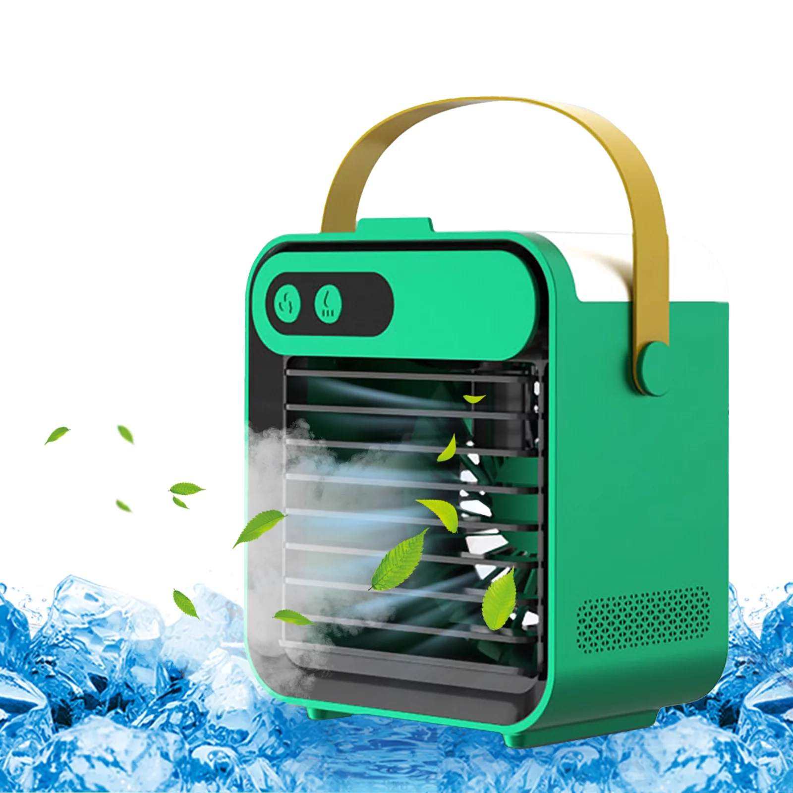 Ammoon Air Conditioner Fan With Phone Holder Mirror Cooling Air Cooler Humidifier 180mL Space Cooler 3 Speeds USB Air Cooler Fan Convenient Handle for Home Office