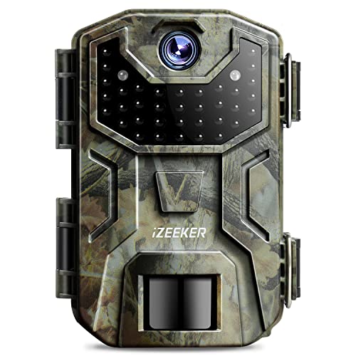 iZEEKER Trail Camera, 2K HD 36MP Game Camera with 940nm No Glow Night Vision Motion Activated 0.2s Trigger Time, No WiFi, IP66 Waterproof for Wildlife Monitoring Outdoor Security Deer Scouting