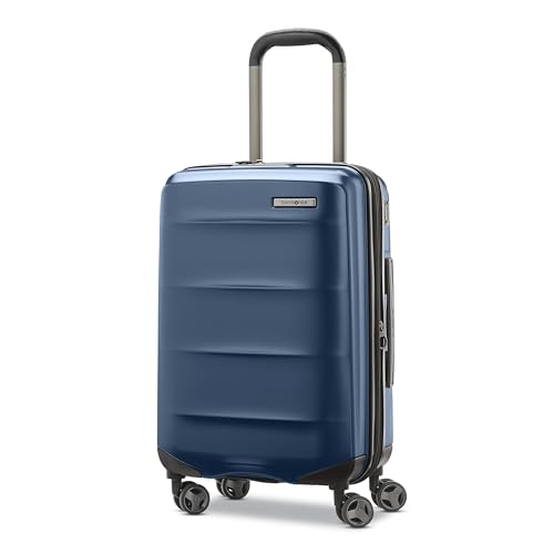 Samsonite Carry-On Pro Front Pocket Hardside Expandable 21-Inch Octiv Luggage: Durable & Impact Resistant, 360° Aero Trac Spinner Wheels, Adjustable Telescopic Handle, TSA Approved Lock - Silver