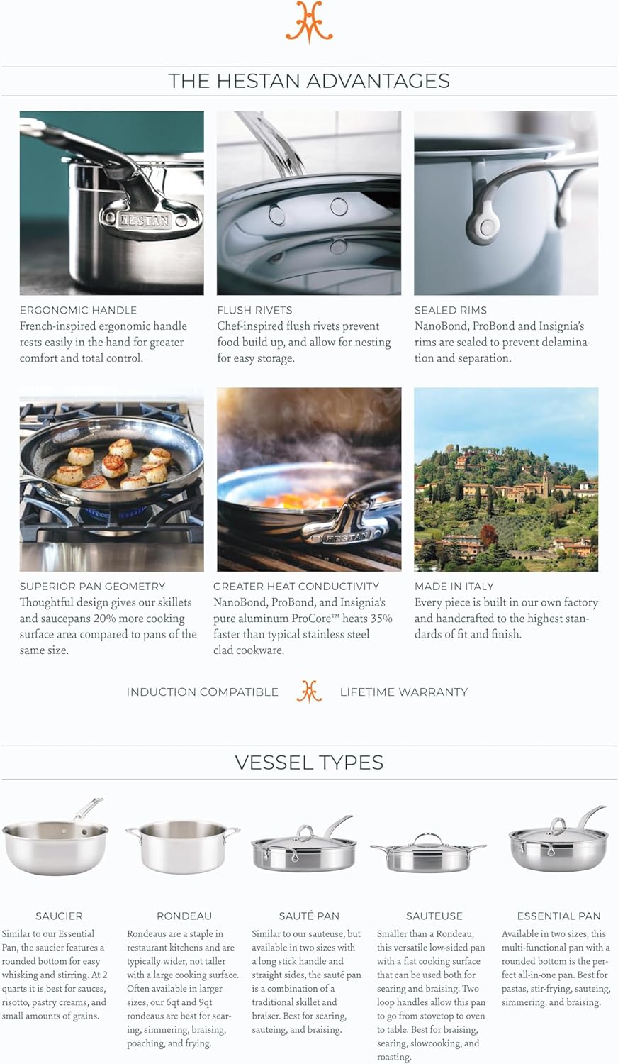 Hestan - ProBond Collection - Professional Clad Stainless Steel 5-Piece Ultimate Cookware Set