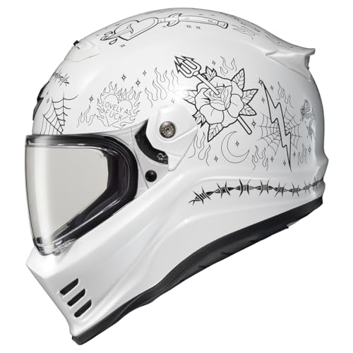 ScorpionEXO Covert FX Full Face Adult Motorcycle Helmet Street Fighter Style with Bluetooth Ready Speaker Pockets DOT ECE 22.06 Approved Unisex (Matte Black Medium)