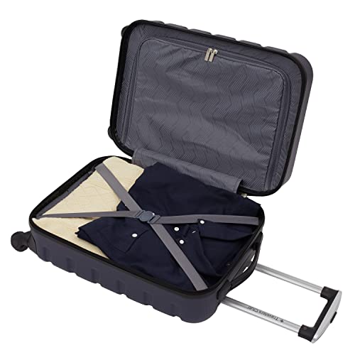 Travelers Club Harper Luggage, Black, 20-Inch Carry-On