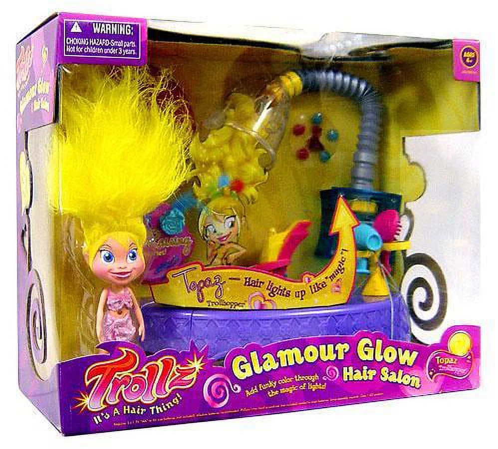 Trollz Glow Hair Salon Topaz Figure Set