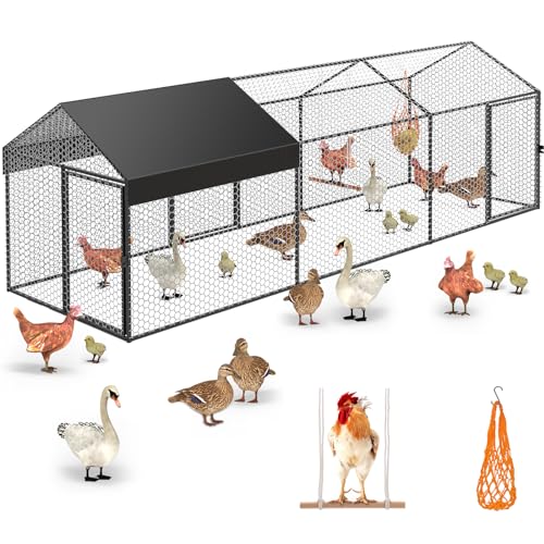 Metal Chicken Coop Run for 8-12 Chickens 118