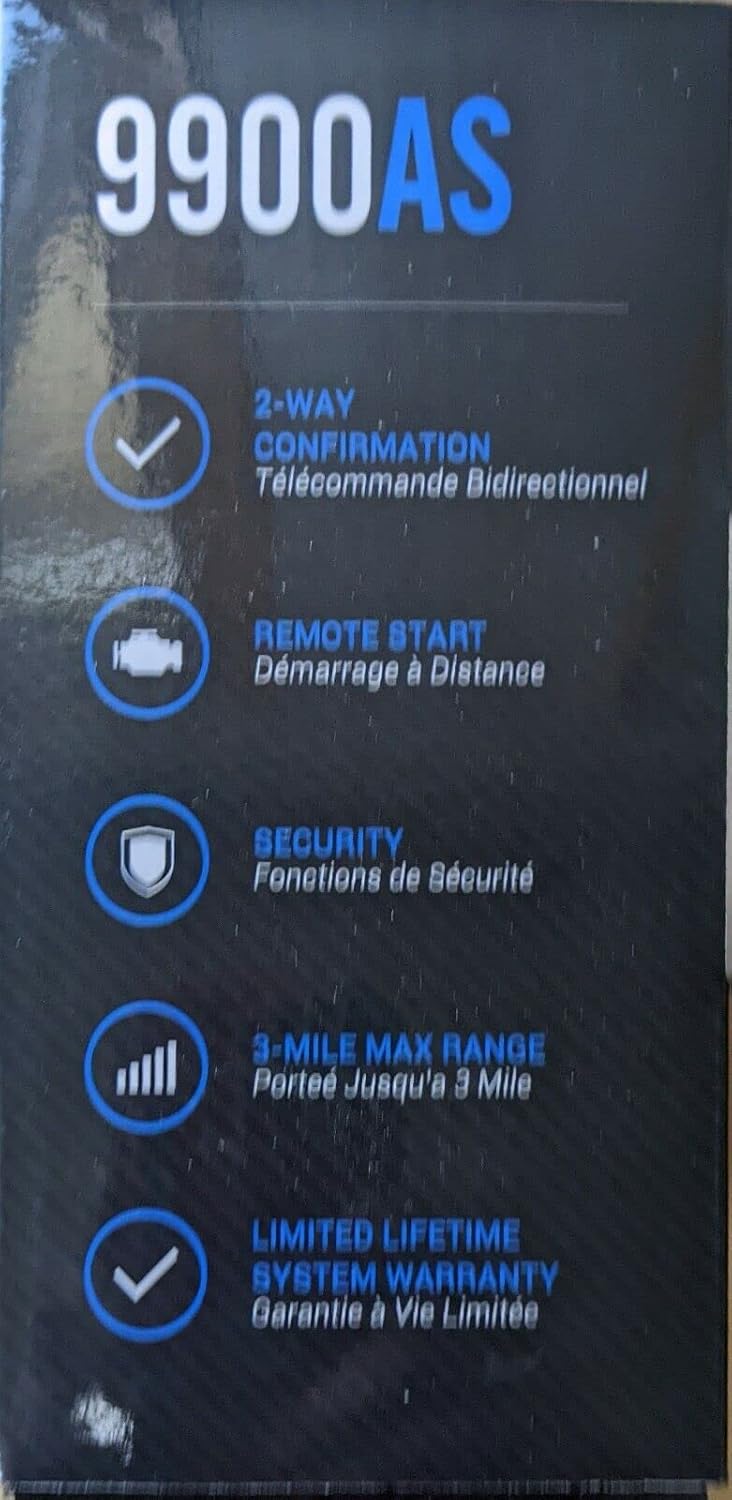 Compustar CS9900-AS 2 Way LCD Remote Start and Alarm System with 3 Mile Range CS9900AS