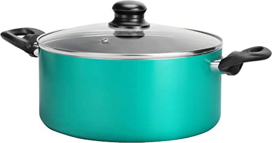 NutriChef Green Dutch Oven Pot - Stylish 4.44qt Ceramic Professional Kitchen Cookware, (Blue)