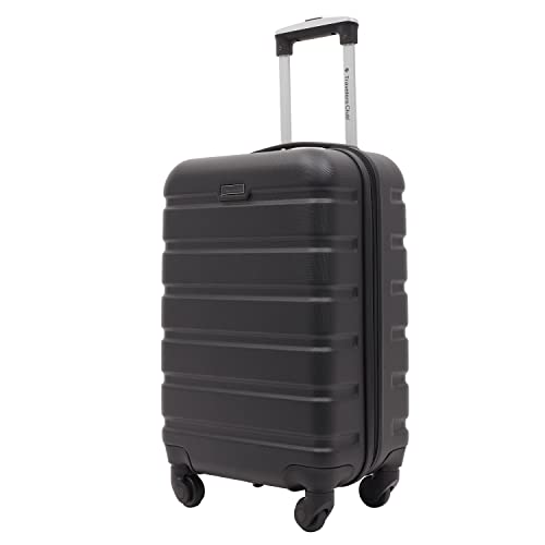 Travelers Club Harper Luggage, Black, 20-Inch Carry-On