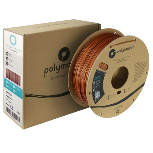 Polymaker PLA PRO Filament 1.75mm 1kg, Tough & High Rigidity White 3D Printing Filament, PolyLite PLA PRO 3D Printer Filament 1.75mm, Print with Most 3D Printers
