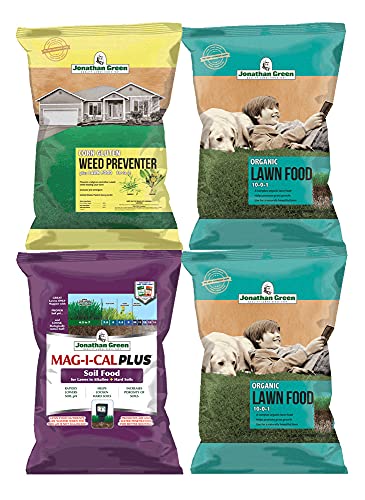 Jonathan Green New American Lawn Organic Fertilizer Program (4 Pack) (Designed for Alkaline Soils)