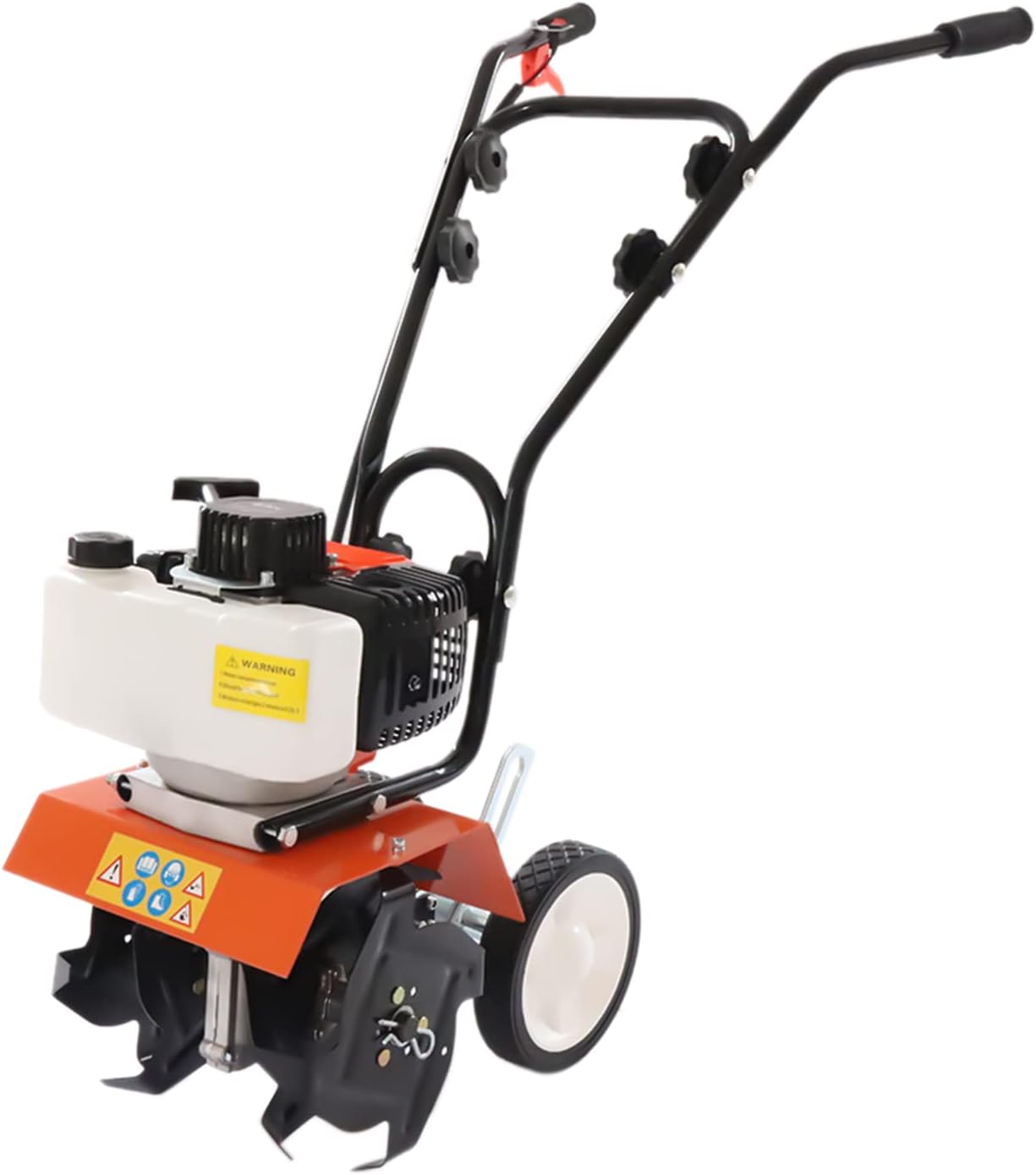 43cc Cultivator Tiller, 1.7HP 1.25KW Earth Mini Cultivator Tiller, 2-Cycle Viper Engine Lawn Tiller, Two-Stroke Cultivator Tool for Loosening and Weeding, 8500rpm