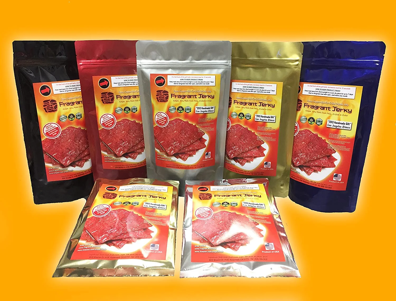 Singapore Street Food, Fire-Grilled Jerky (Sweet Spicy Flavor 8Oz) *Grilled  To Your Order *Shipped The Same Day - L.A. Times 