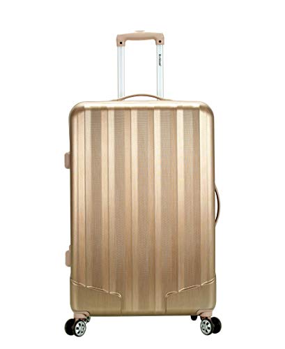Rockland Melbourne Hardside Expandable Luggage with Spinner Wheels, 2TONENAVY, 2 Piece (20/28)