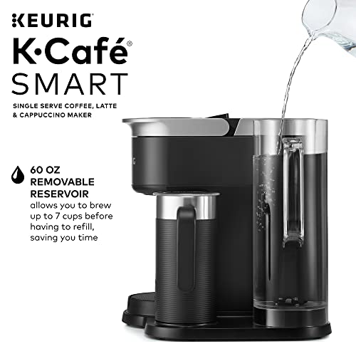 Keurig K-Cafe Single-Serve K-Cup Coffee Maker, Latte Maker and Cappuccino Maker, Comes with Dishwasher Safe Milk Frother, Coffee Shot Capability, Compatible with all Keurig K-Cup Pods, Dark Charcoal