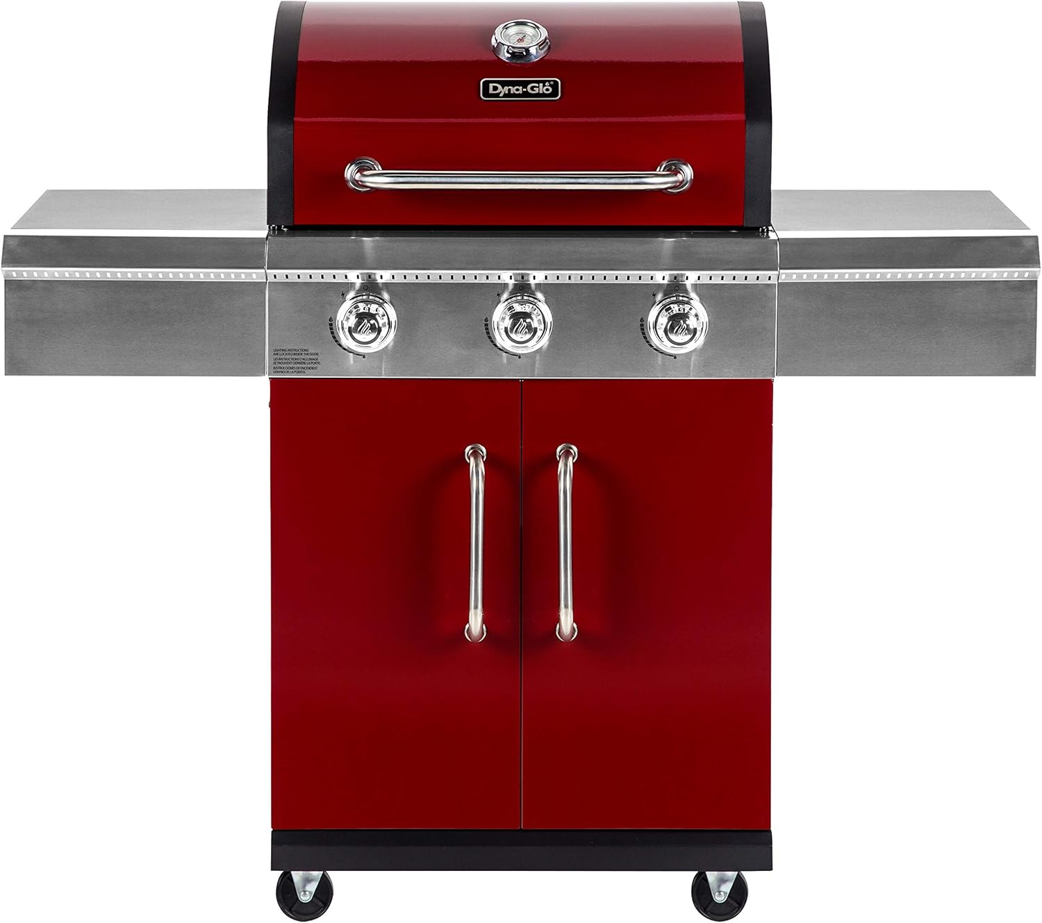 Dyna-Glo DGG424RNP-D 3 Burner Red LP Gas Grill