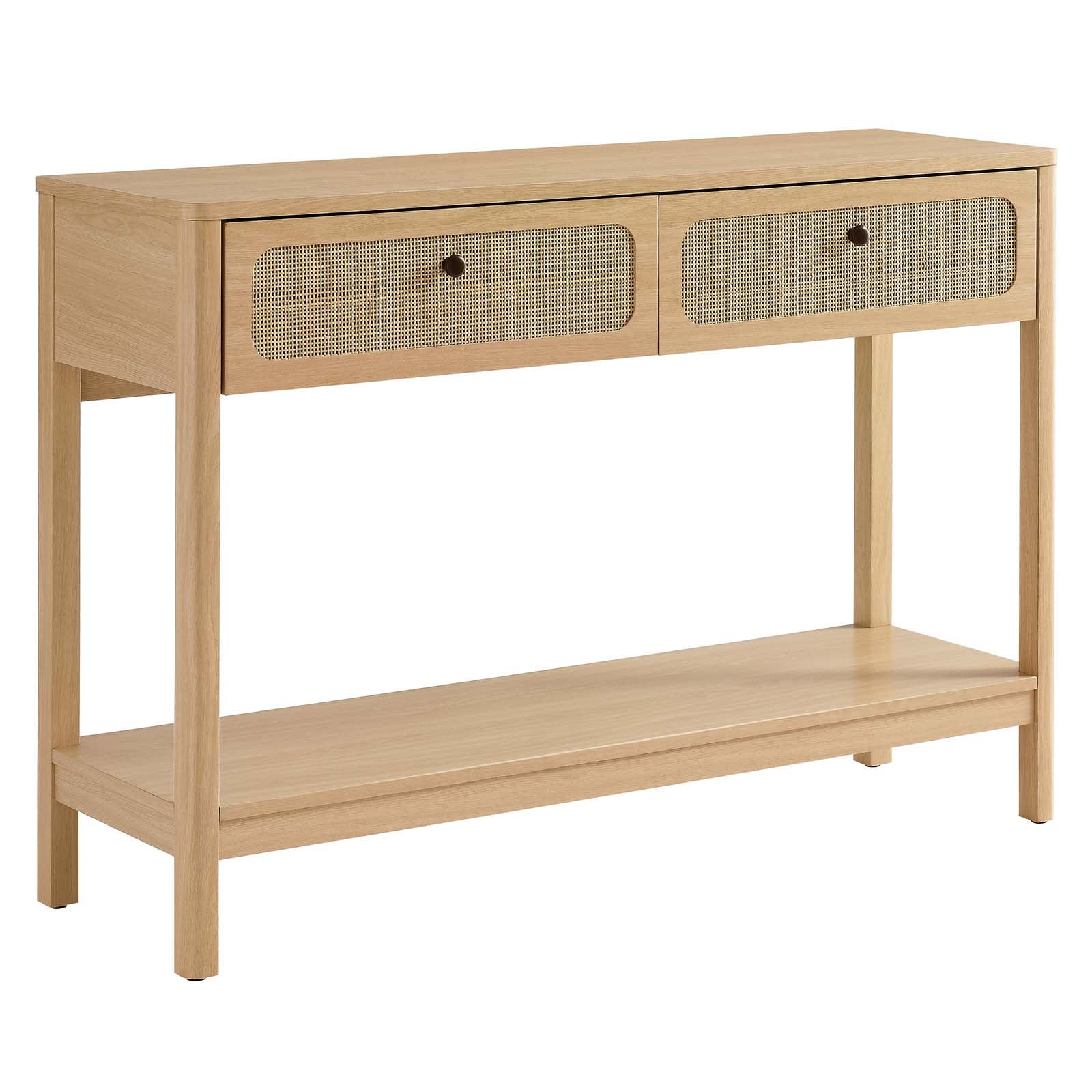 Modway Chaucer Wood Entryway Console Table in Oak