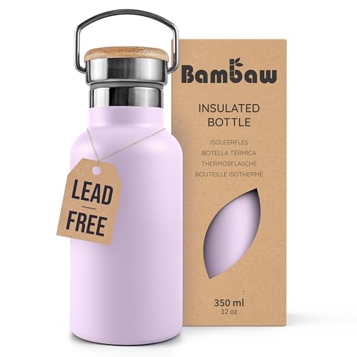 Bambaw 32 oz Water Bottle | Insulated Water Bottles | Water Bottle Stainless Steel | Insulated Travel Water Bottle | Insulated Water Bottle | Stainless Steel Water Bottles | 1 Liter Water Bottles