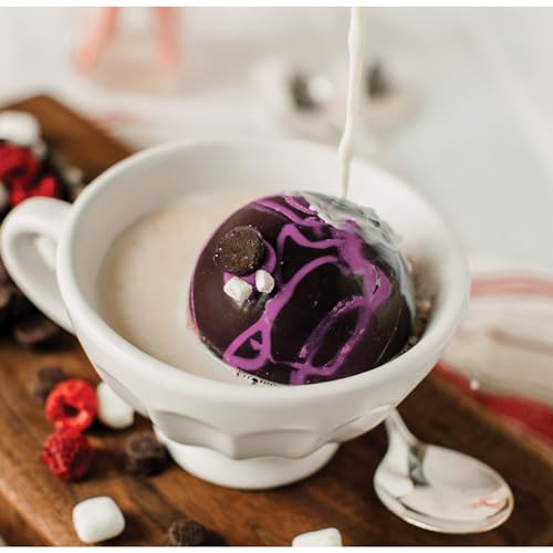 Mrs. Anderson’s Baking Hot Cocoa Bomb Semi Sphere Forms, Holiday, Non-Stick European-Grade Silicone, Set of 2