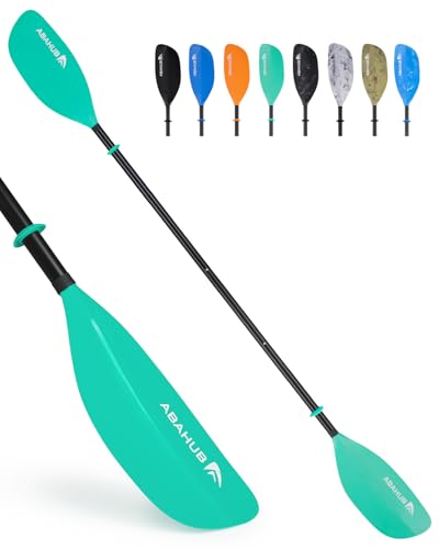 Abahub Adjustable Kayak Paddle 210-230 cm/ 230-250 cm Floating Kayaking Oars Boating Oars Canoeing Oars Black