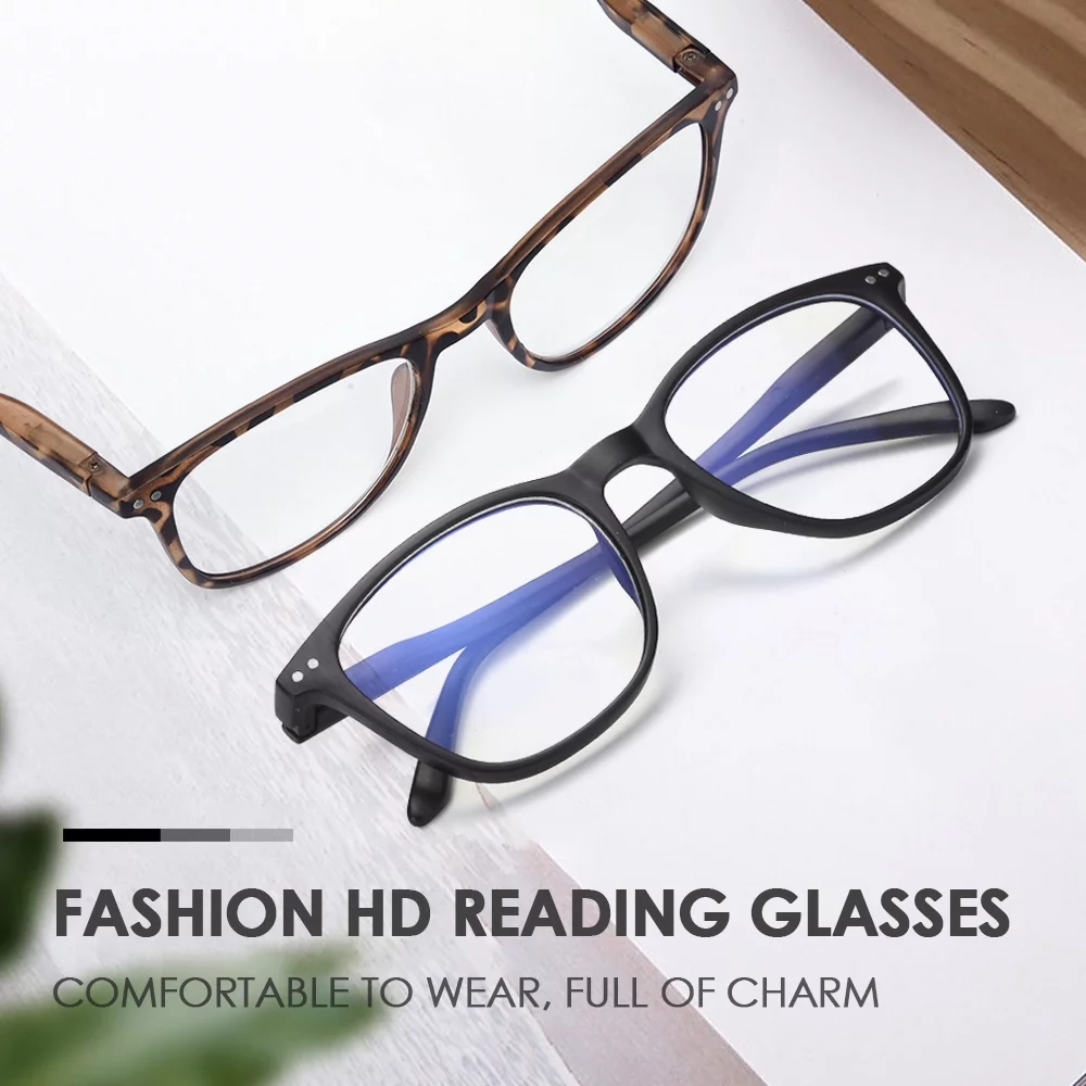 TERAISE Reading Glasses for Men - with Spring Hinge Computer Glasses Resin Readers Black 3.5x 4Packs