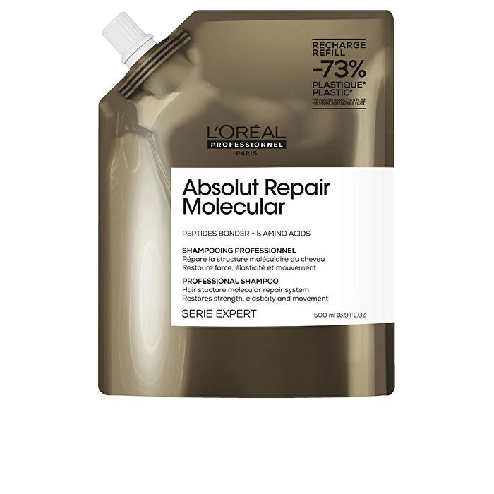 L'Or&eacute;al Professionnel Paris Absolut Repair Molecular Professional Sulfate-free Shampoo For Damaged Hair Refill 500ml
