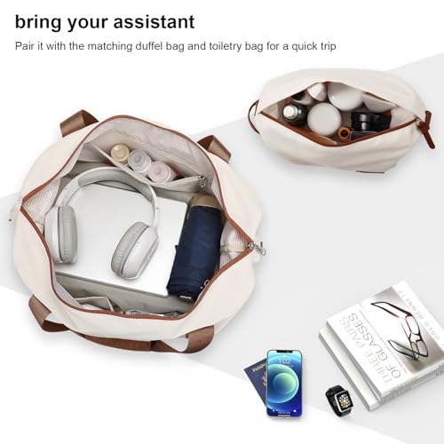 Joyway Carry On Luggage 20 Inch Expandable Suitcase with Spinner Wheel, 4 Piece Hard Shell Luggage Set with TSA Lock(White brown)