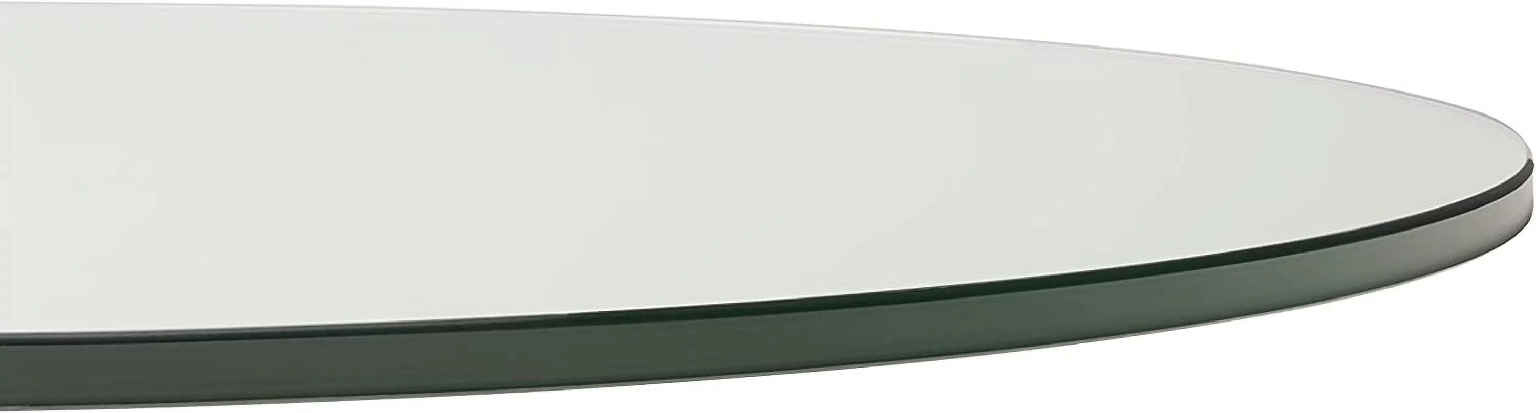 HBBOOMLIFE 36" Round Tempered Clear Glass Table Top - 1/4" Thick with Flat Polish Edge