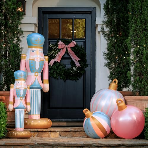 FUNBOY 3.5 FT Giant Inflatable Pink Nutcracker Christmas Decor, Indoor/Outdoor, Weatherproof, Weighted Base